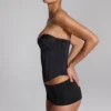 Pantalones cortos de talle bajo Sabrine de jersey elástico en negro