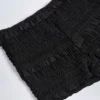 Pantalones Cortos de talle medio con volantes Orla en negro