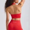 Pantalones Cortos Define Luxe en rojo amapola