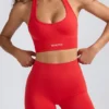 Pantalones Cortos Define Luxe en rojo amapola