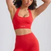 Pantalones Cortos Define Luxe en rojo amapola