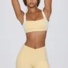 Pantalones Cortos fruncidos en jaspe limón