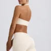 Pantalones Cortos fruncidos en marfil jaspeado