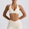 Pantalones Cortos fruncidos en marfil jaspeado