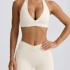 Pantalones Cortos fruncidos en marfil jaspeado