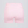 Pantalones Cortos fruncidos en rosa pálido jaspeado