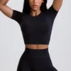 Pantalones Cortos mini de cintura alta Define Luxe en negro