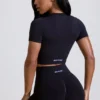 Pantalones Cortos mini de cintura alta Define Luxe en negro