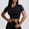 Pantalones Cortos mini de cintura alta Define Luxe en negro