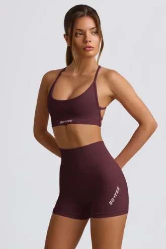 Pantalones Cortos mini sin costuras Super Sculpt en color burdeos