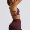 Pantalones Cortos mini sin costuras Super Sculpt en color burdeos
