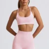 Pantalones Cortos sin costuras Super Sculpt en rosa empolvado