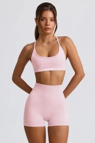Pantalones Cortos sin costuras Super Sculpt en rosa empolvado