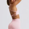Pantalones Cortos sin costuras Super Sculpt en rosa empolvado