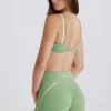 Pantalones Cortos Soft Active con detalle retorcido en la parte delantera en verde