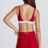 Pantalones Cortos Soft Active con ribetes en contraste en rojo oscuro