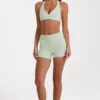 Pantalones Cortos Soft Active en color salvia jaspeado