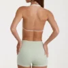 Pantalones Cortos Soft Active en color salvia jaspeado