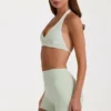 Pantalones Cortos Soft Active en color salvia jaspeado