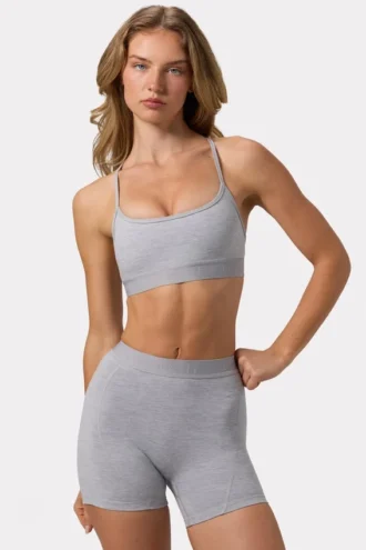 Pantalones Cortos Soft Active en gris jaspeado