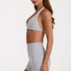Pantalones Cortos Soft Active en gris jaspeado