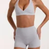 Pantalones Cortos Soft Active en gris jaspeado