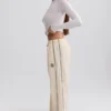 Pantalones de chándal de pierna ancha repelentes al agua en color mármol