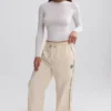 Pantalones de chándal de pierna ancha repelentes al agua en color mármol