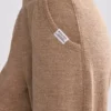 Pantalones de chándal de rizo de pierna ancha en marrón moca
