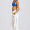 Pantalones de chándal de talle medio y corte recto en blanco