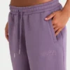 Pantalones de chándal holgados de jersey cepillado de talle medio en color crepúsculo