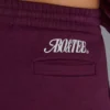 Pantalones de chándal holgados de jersey de algodón suave en color uva