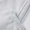 Pantalones de chándal holgados de tiro medio de jersey de algodón cepillado en gris jaspeado