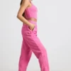 Pantalones de chándal oversize de jersey cepillado en rosa intenso