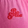 Pantalones de chándal oversize de jersey cepillado en rosa intenso
