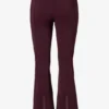 Pantalones de esquí impermeables con cinturón en color burdeos