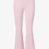 Pantalones de esquí impermeables con cinturón en rosa nieve