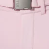Pantalones de esquí impermeables con cinturón en rosa nieve