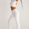 Pantalones Hollis de talle medio y corte recto en blanco