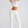 Pantalones Hollis de talle medio y corte recto en blanco