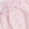 Pantalones Cortos Lariana de popelín de algodón de talle medio con rayas rosas