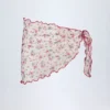 Pareo Molinas con lazo lateral en estampado floral rojo