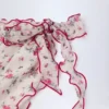 Pareo Molinas con lazo lateral en estampado floral rojo