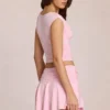 Falda-pantalón de talle medio Evelique en rosa flor