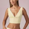 Partes de arriba Magda con detalle de lazo en rayas amarillo limón