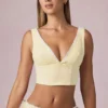 Partes de arriba Magda con detalle de lazo en rayas amarillo limón