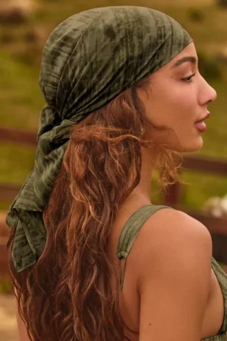 Pañuelo Ventura con estampado verde