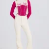 Peto impermeable de talle alto con tirantes en color Ice