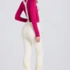 Peto impermeable de talle alto con tirantes en color Ice