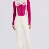 Peto impermeable de talle alto con tirantes en color Ice